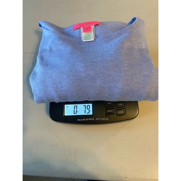Lilly Pulitzer Sweater Womens Size Small Blue Fringe Cozy Long Sleeve Pullover - Picture 11 of 11